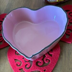Chantal Heart-Shaped Pink Ceramic Bowl
